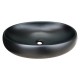 600*400*155mm Bathroom Oval Above Counter Matt Black Ceramic Wash Basin